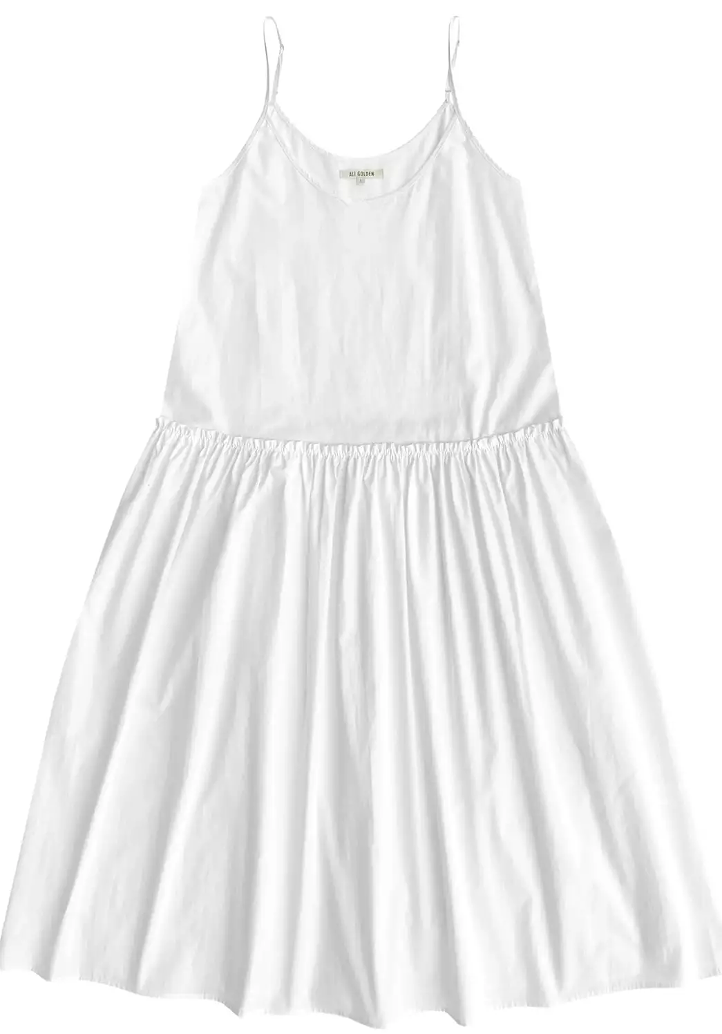 Ali Golden Drop Waist Ruffle Dress - Bone