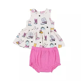 Angel Dear - Boots Pink Peplum Tank and Bloomer