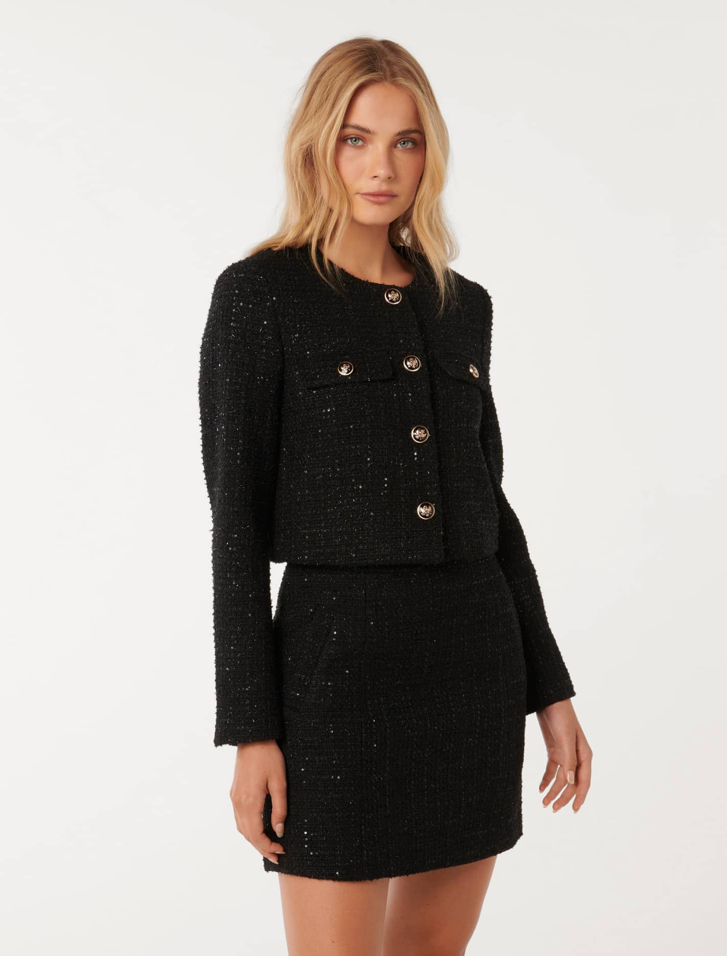 Bailee Crop Boucle Jacket