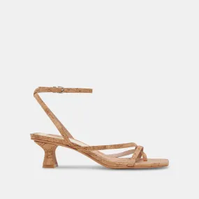 BAYLOR Heels Natural Cork Stella | Natural Cork Heeled Sandals– Dolce Vita 6875500216386