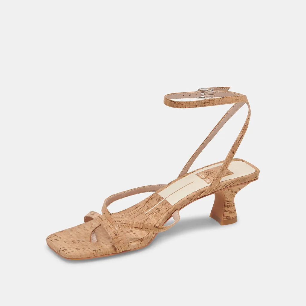 BAYLOR Heels Natural Cork Stella | Natural Cork Heeled Sandals– Dolce Vita 6875500216386