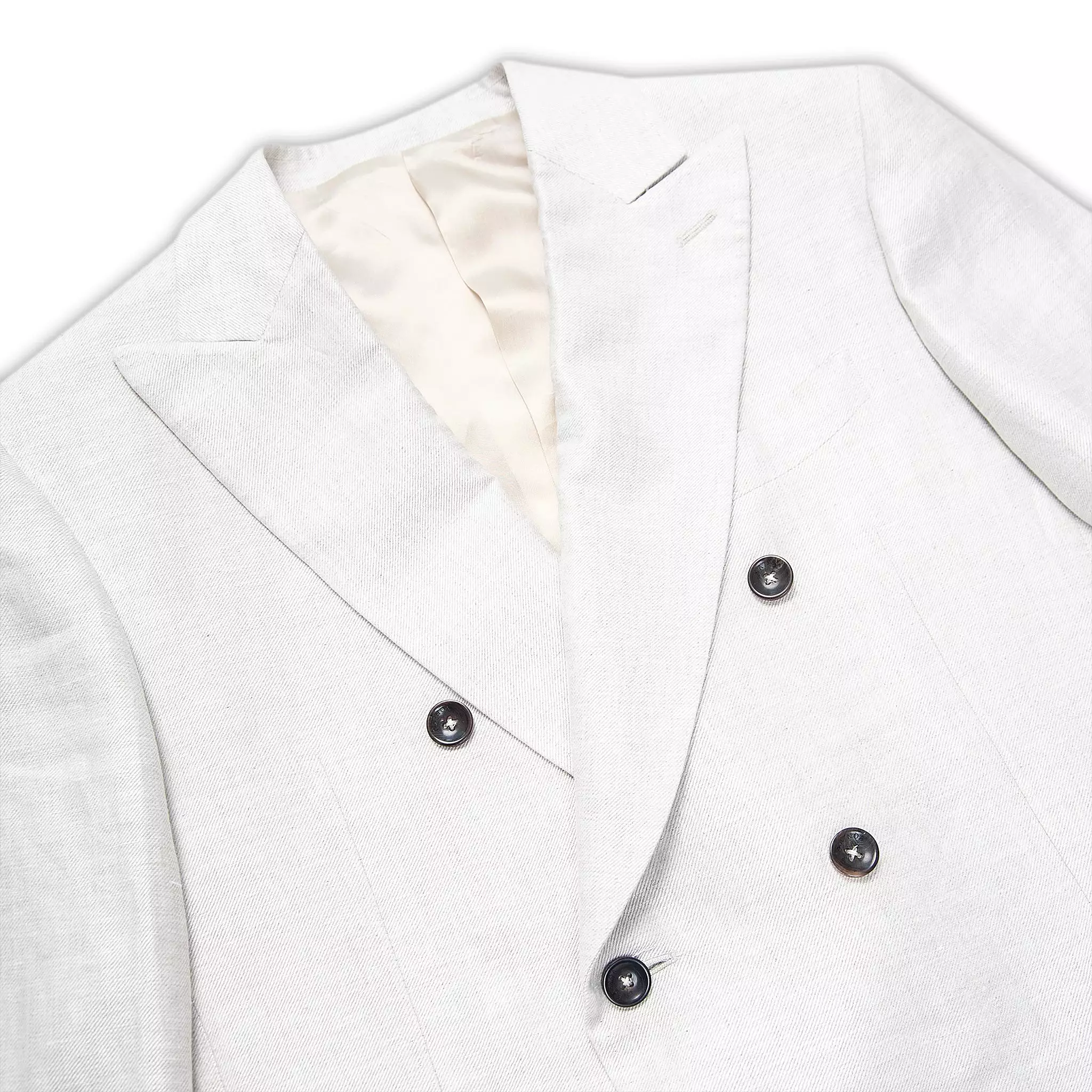 Beckett double breasted blazer Twill Linen