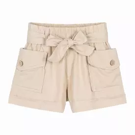 Beige Dual Pocket Shorts