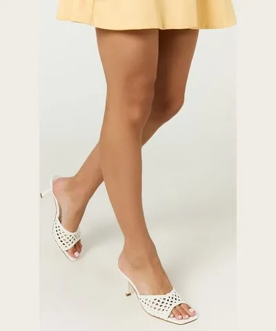 Billini Carrington Heels in White