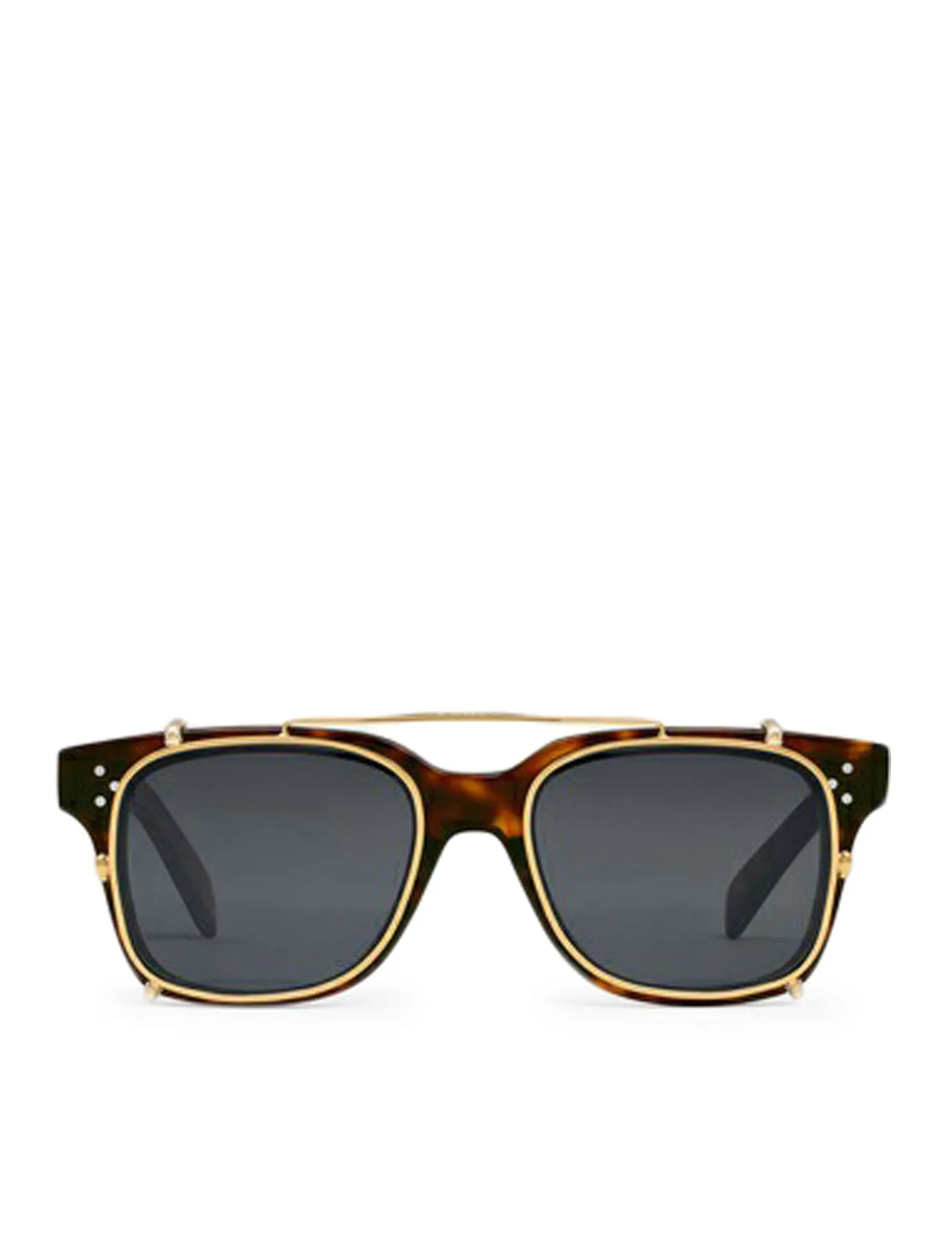 BLACK FRAME 51 SUNGLASSES IN ACETATE AND RED HAVANA METAL