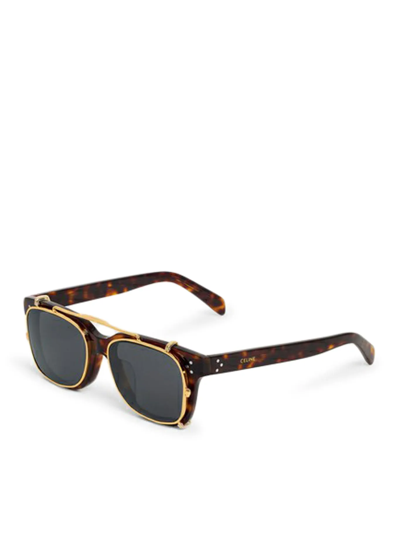 BLACK FRAME 51 SUNGLASSES IN ACETATE AND RED HAVANA METAL