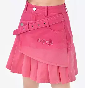 “Brave Girl” pink gradient denim skirt BY5240