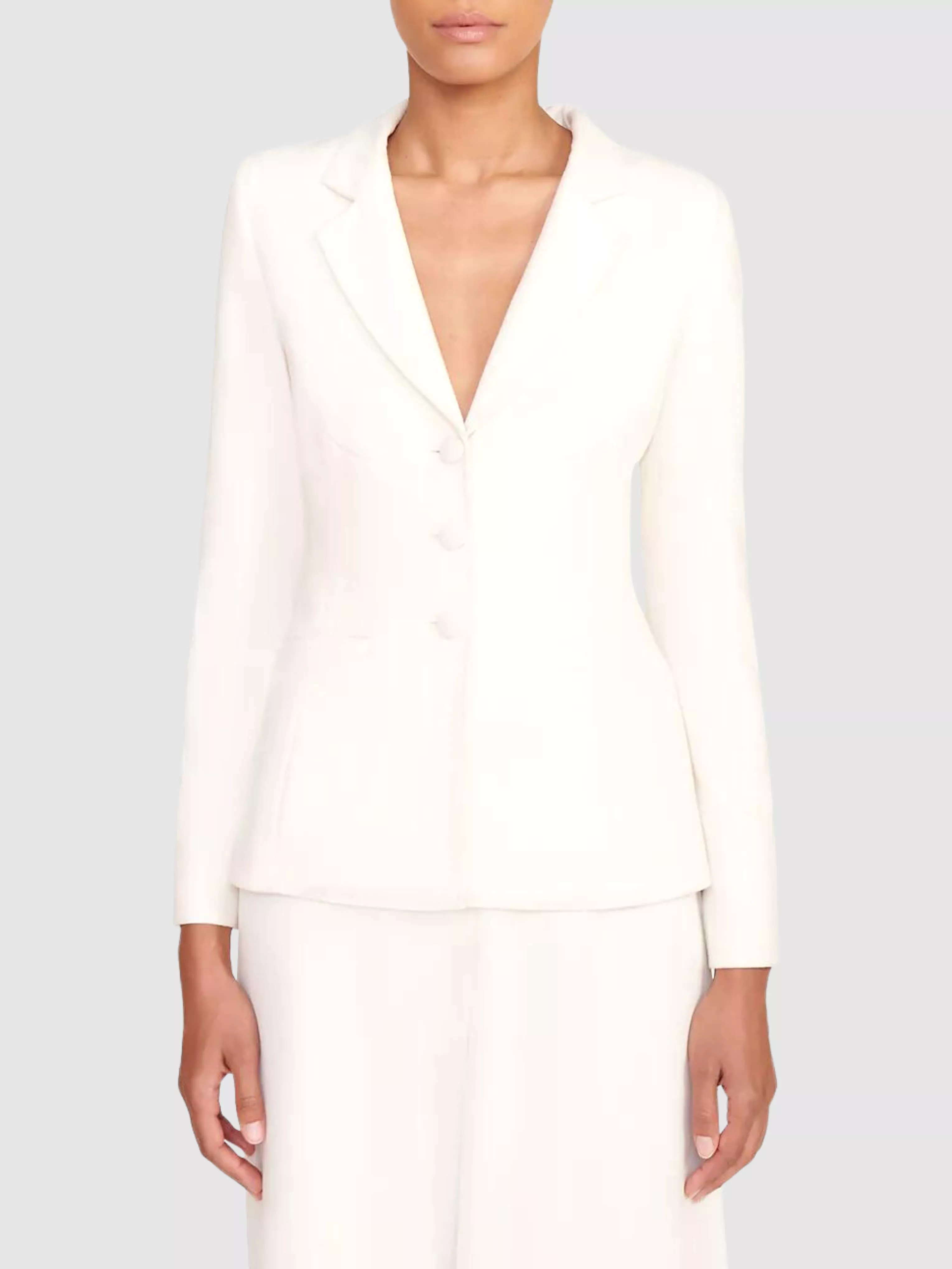 Carson Ivory Single Breasted Blazer