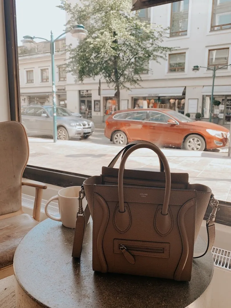 Celine Nano Luggage Tote Tan