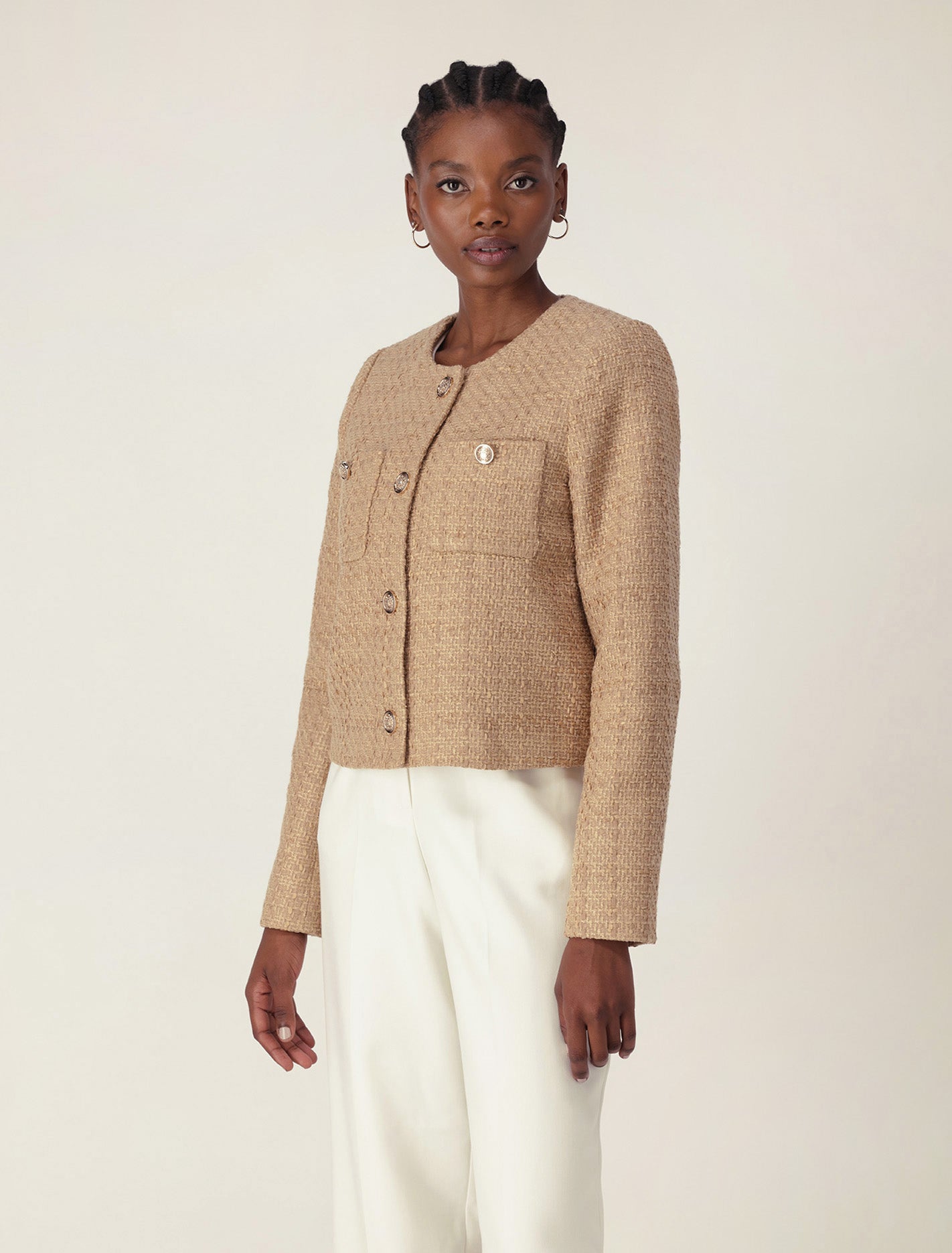 Chrissy Crop Boucle Jacket