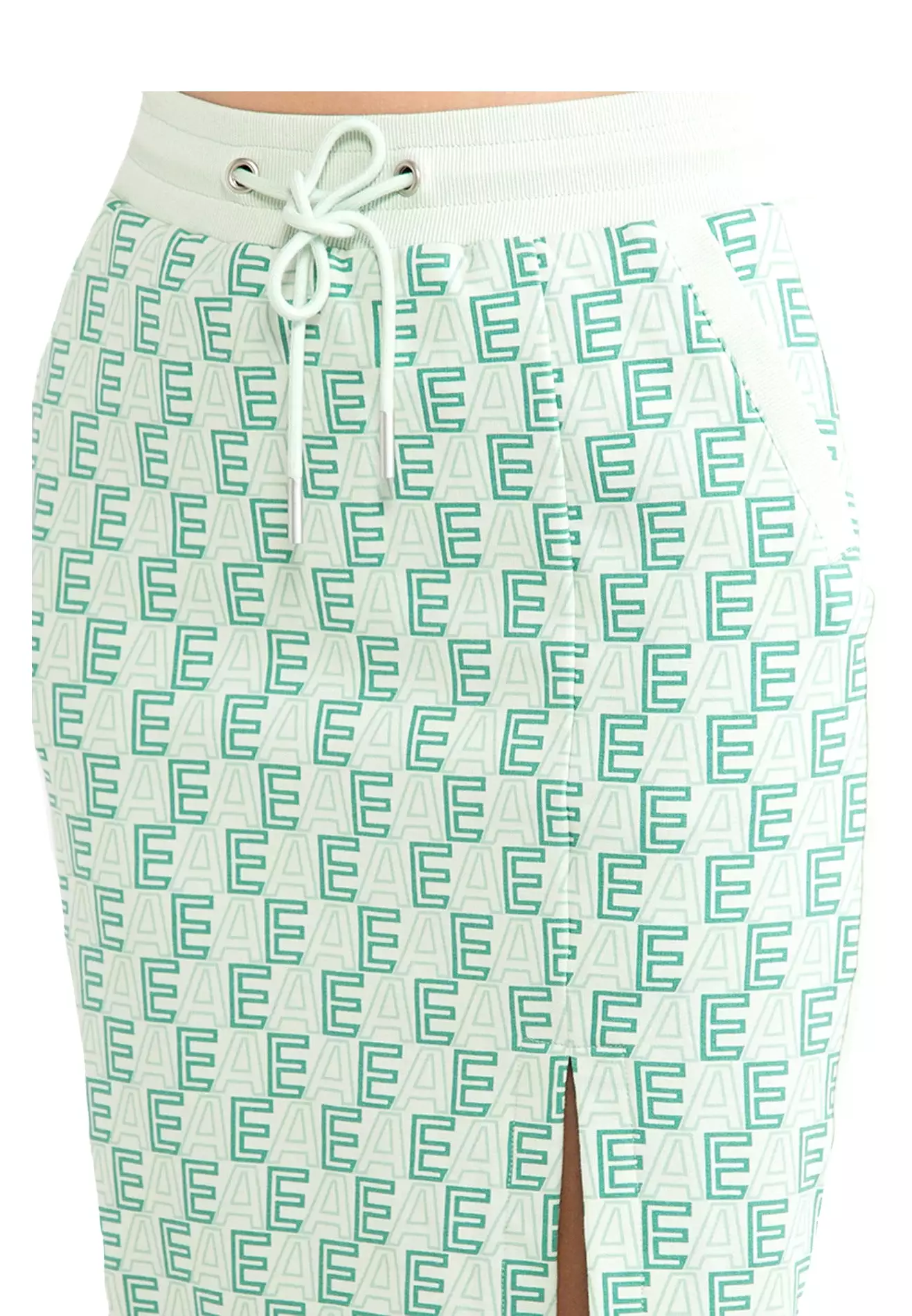 ELLE Active Active All-Over Logo Monogram Drawstring Skirt