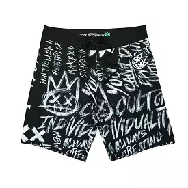 Epic Board Shorts (Blk/Wte) /C6