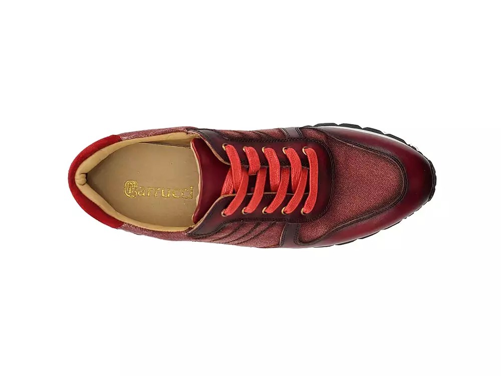 Fashion Sneaker Calfskin with Canvas inlaid