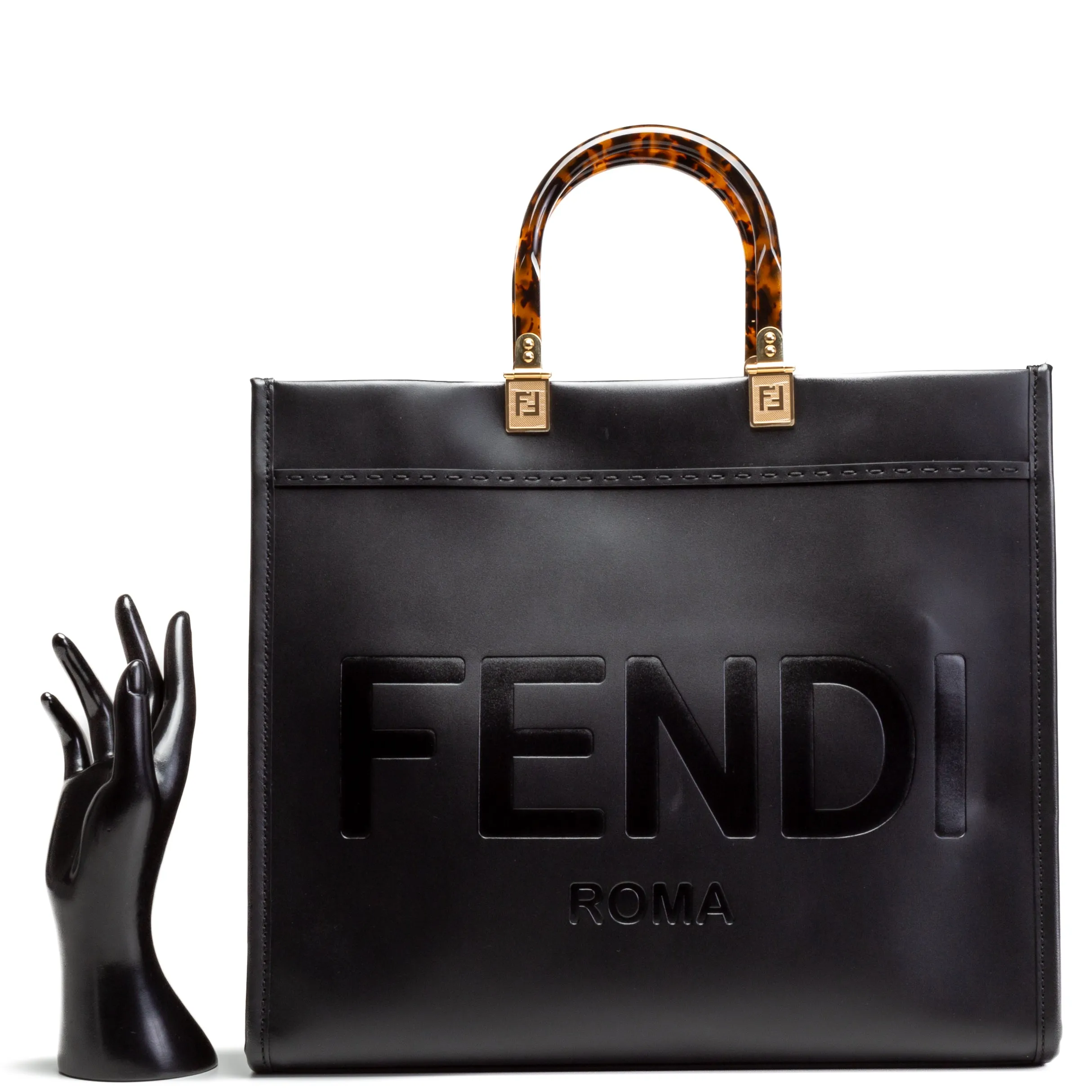 FENDI Medium Sunshine Tote - Black