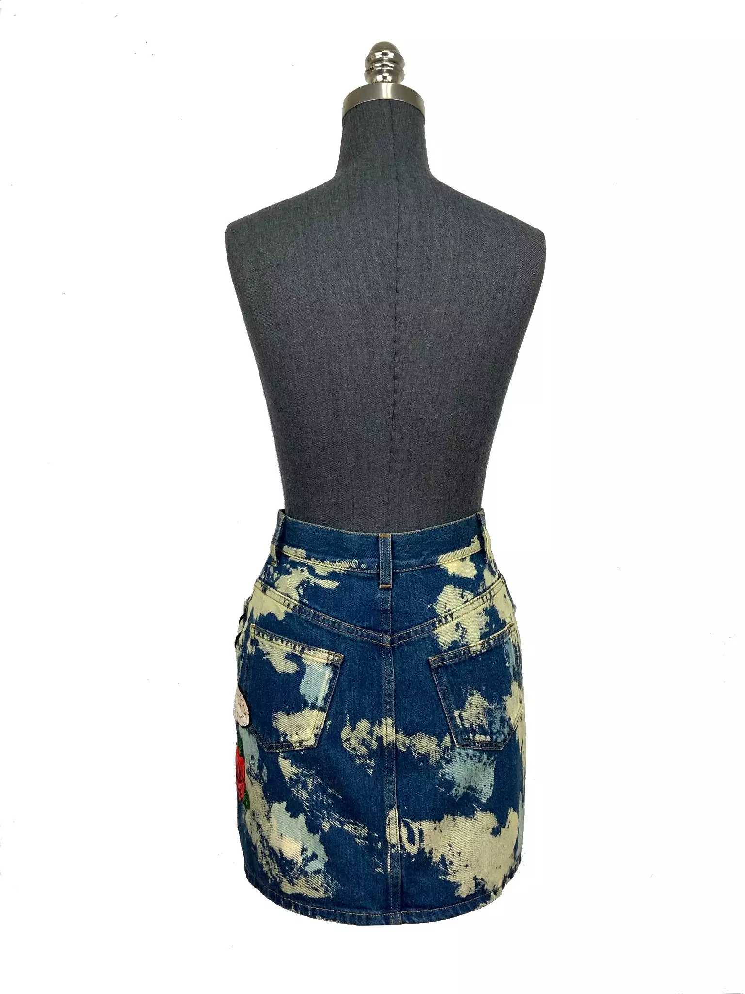 Gucci Printed Bee Denim Jean Skirt Size XS