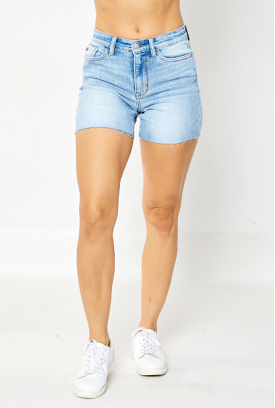 High Waist Light Wash Shorts by Judy Blue