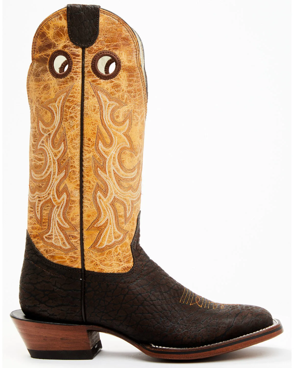 Hondo Boots Men's Bullhide Western Boots - Broad Square Toe