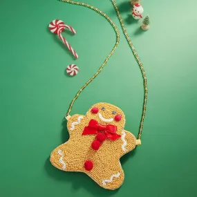 iLLASPARKZ Christmas Gingerbread Man Beaded Mini Crossbody Bag