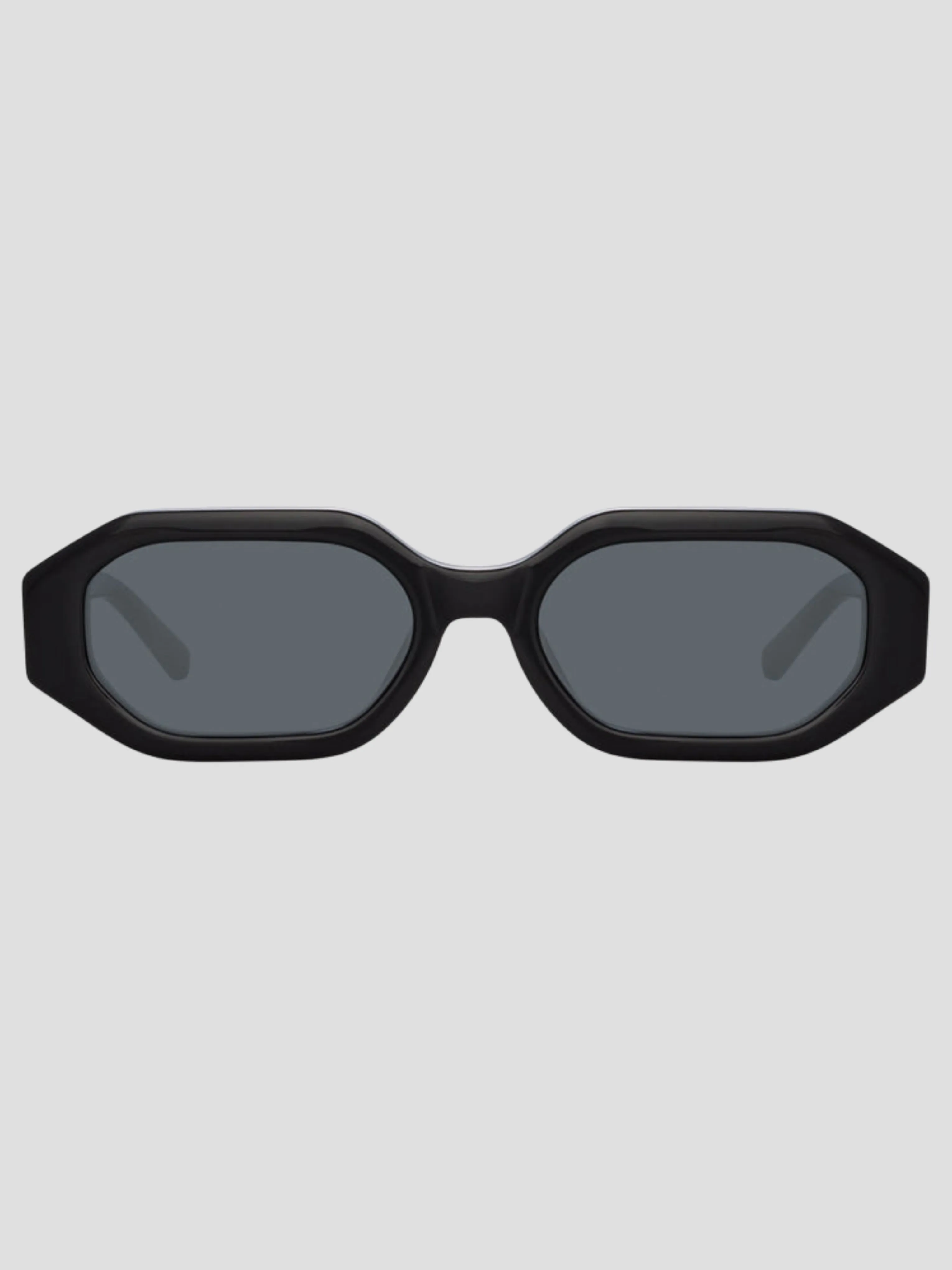 Irene Black Hexacone Acetate Sunglasses