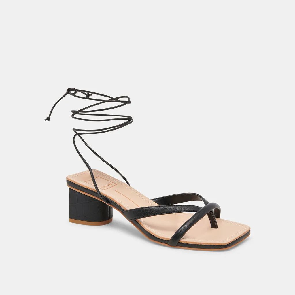 Jaimi Sandals Black Stella | Black Stella Ankle Strap Heels– Dolce Vita 6885995610178