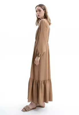 Linen Dress With Elasticated Waist