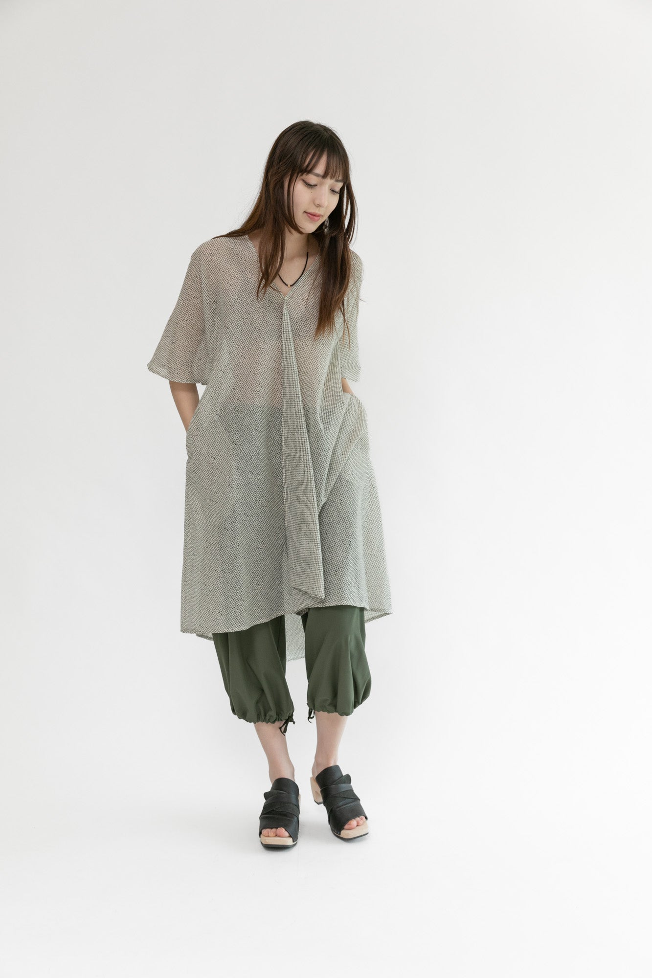 Linen Rorschach Dress | Grid Paper