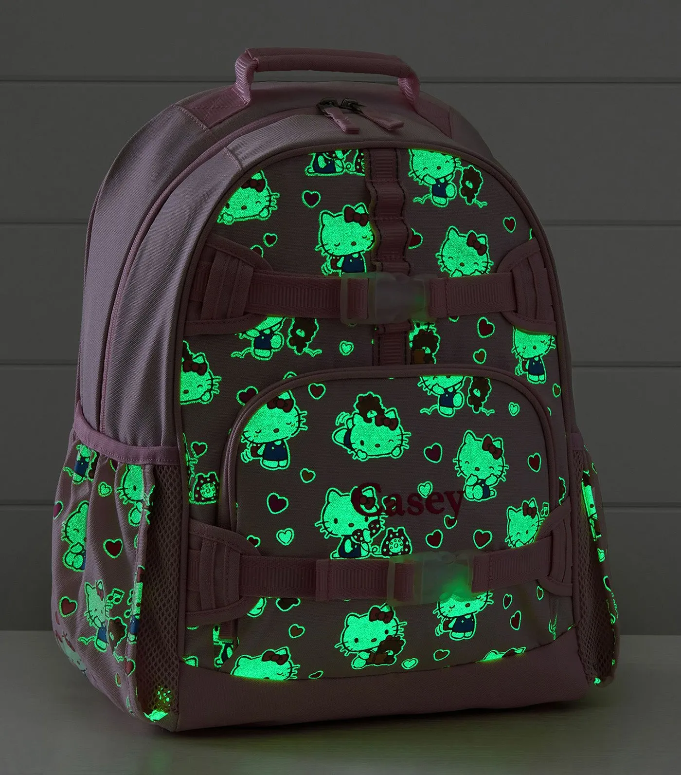 Mackenzie Hello Kitty Hearts Glow-in-the-Dark Backpacks