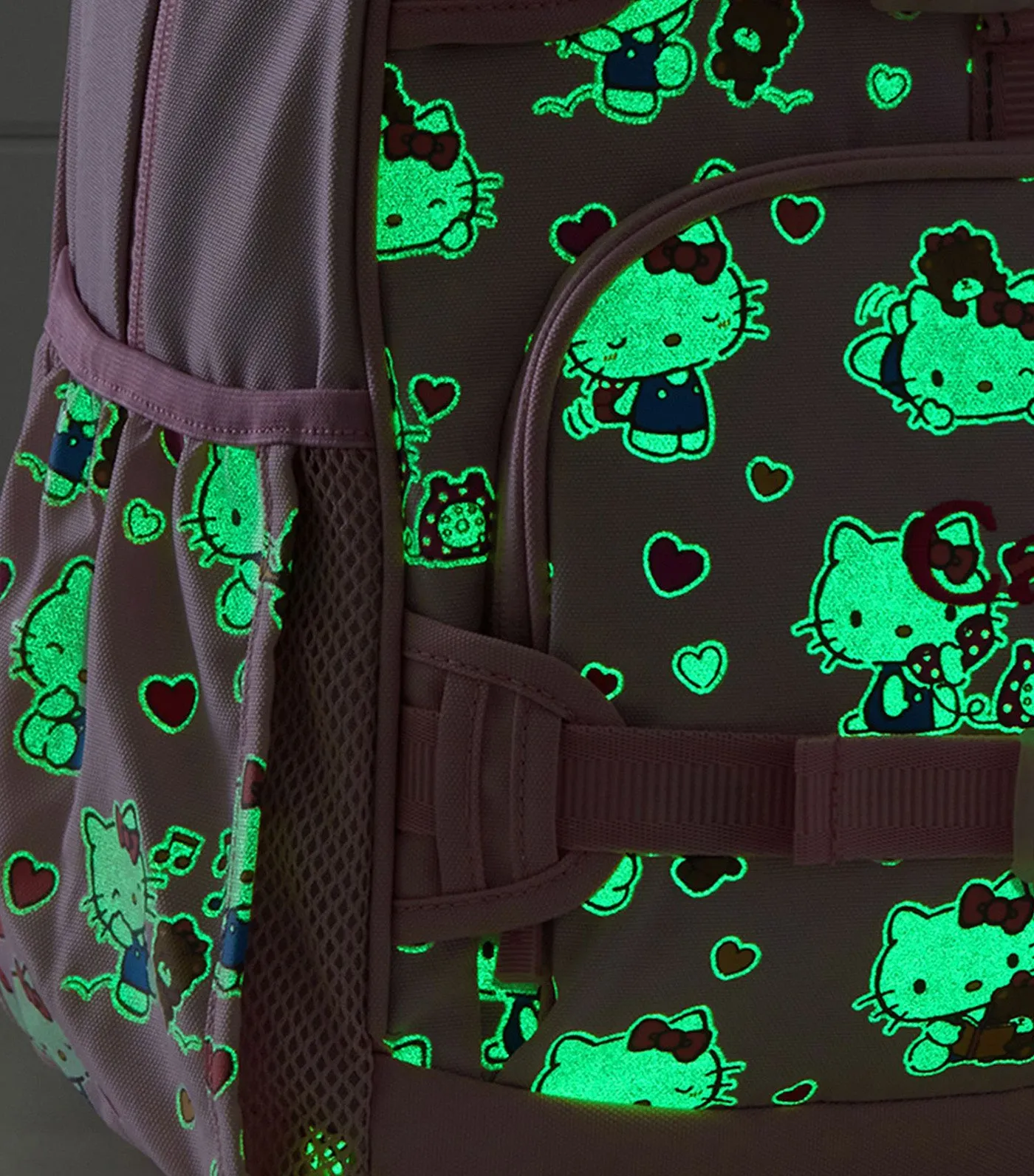 Mackenzie Hello Kitty Hearts Glow-in-the-Dark Backpacks