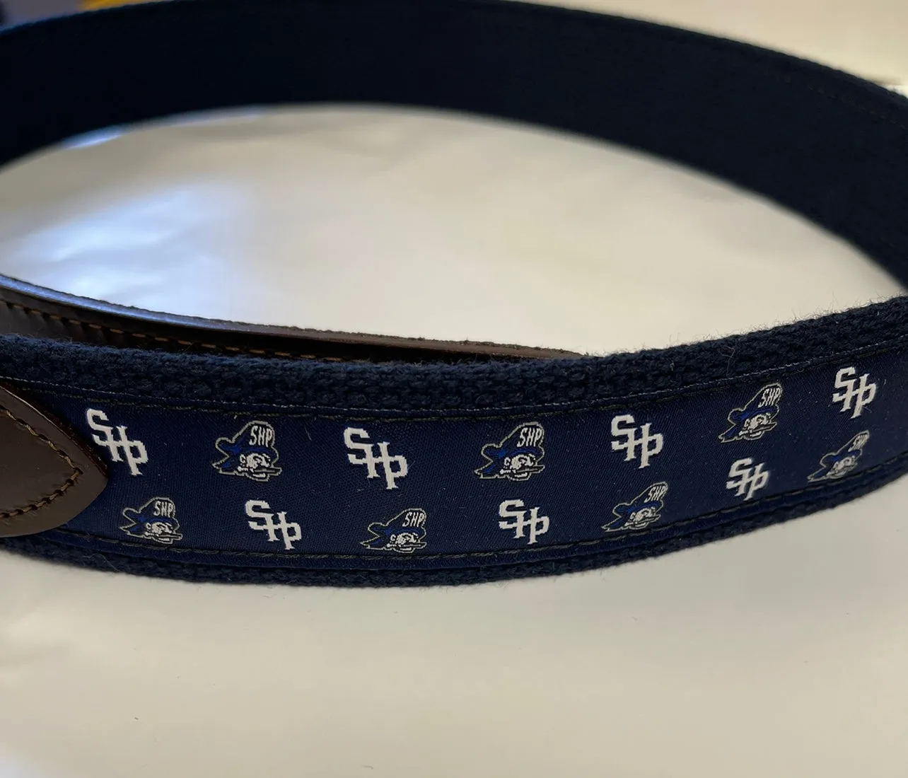 New Belts Navy with Pirate logo, SHP logo