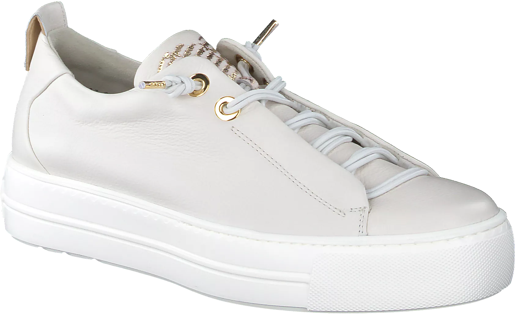 PAUL GREEN Ivory Leather Trainers 5017