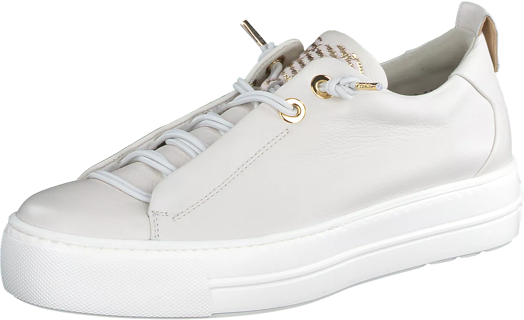 PAUL GREEN Ivory Leather Trainers 5017