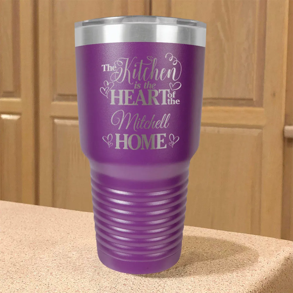 Personalized Stainless Steel Tumbler Kitchen Heart of Home