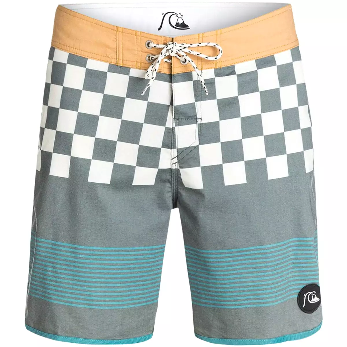 Quiksilver Brigg Block Scallop 19 Men's Boardshort Shorts (Brand New)