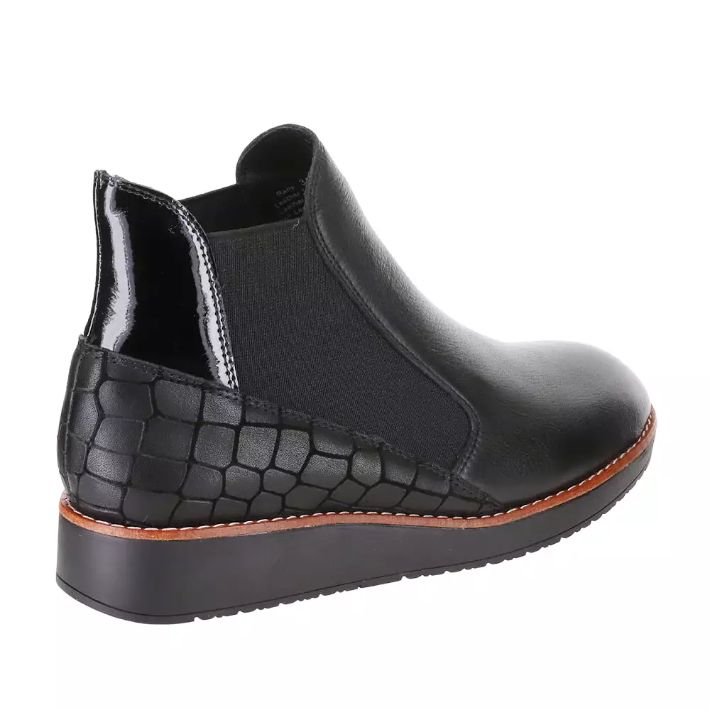 RALLY - Black Croc Patent