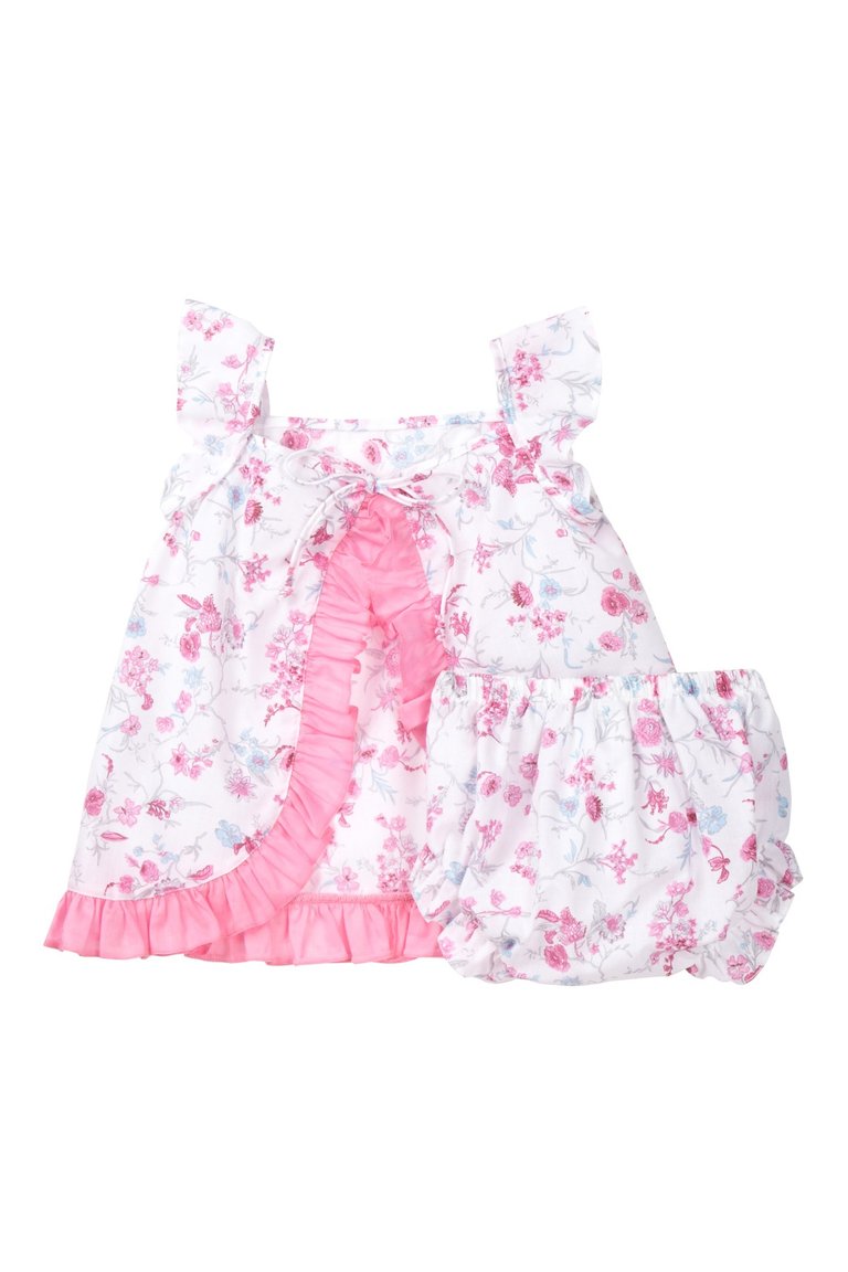 Rose Floral Ruffle Dress Set