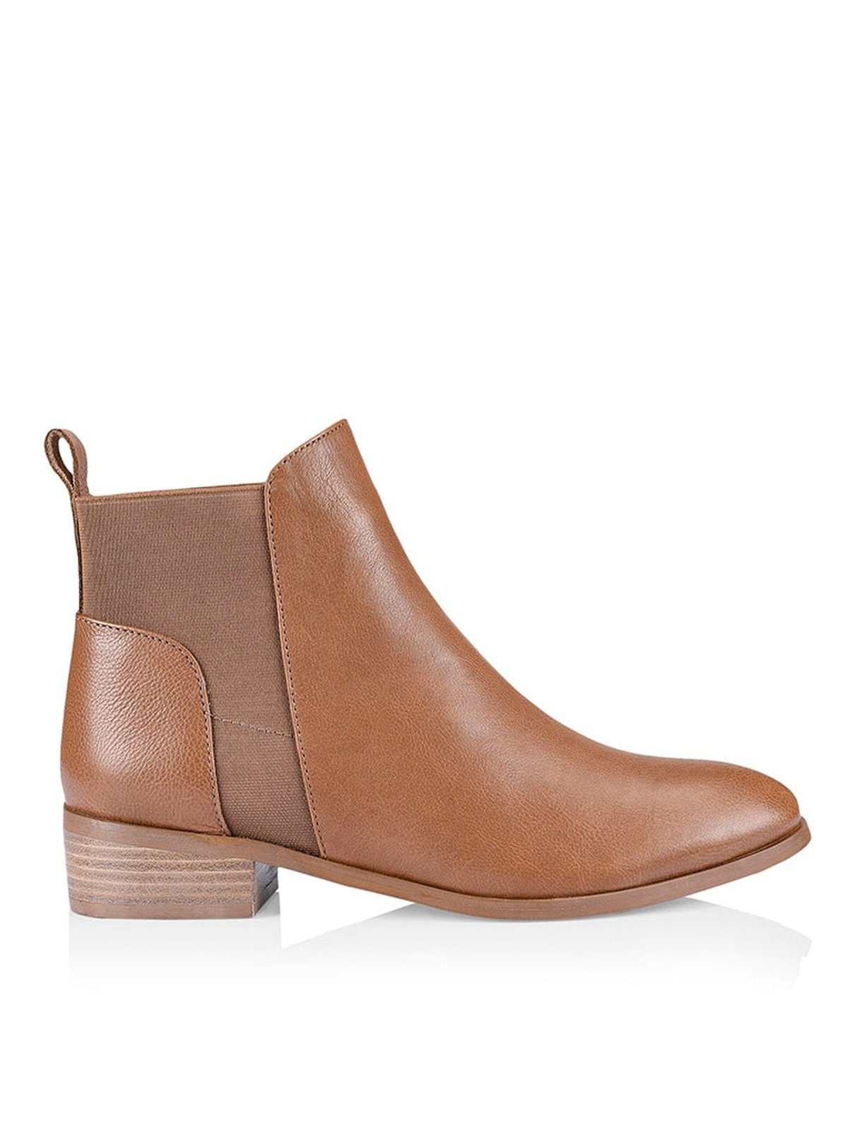 Saucey Gusset Ankle Boots - Tan