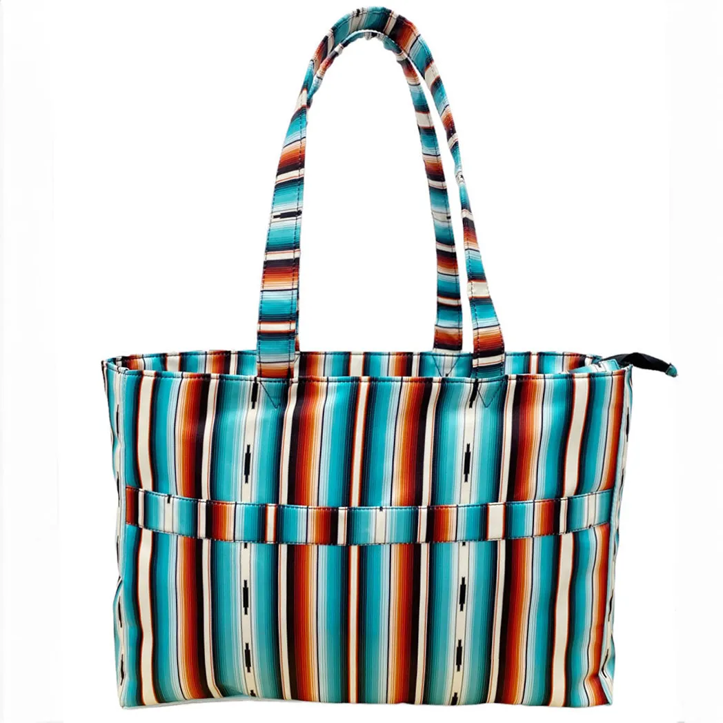 Shiloh Showman Teal Serape Nylon Travel Tote