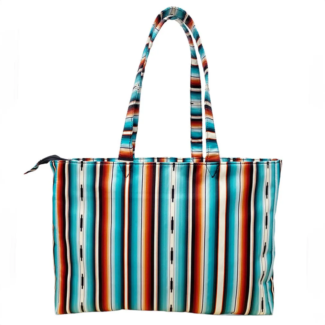 Shiloh Showman Teal Serape Nylon Travel Tote