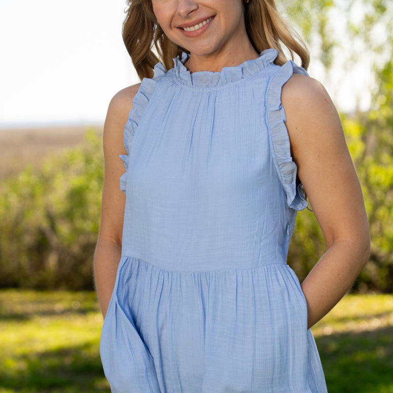 Sleeveless Tiered Ruffle Dress