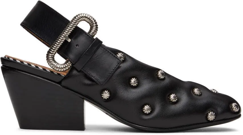 Toga Pulla SSENSE Exclusive Black Embellished Heels